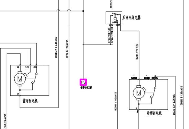 2020年长安CS75雨刮电路图和保险丝继电器资料