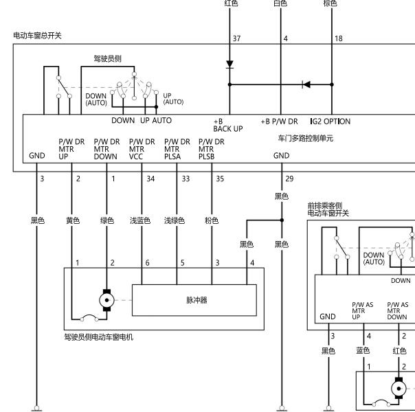 2021款本田思域车窗电路图