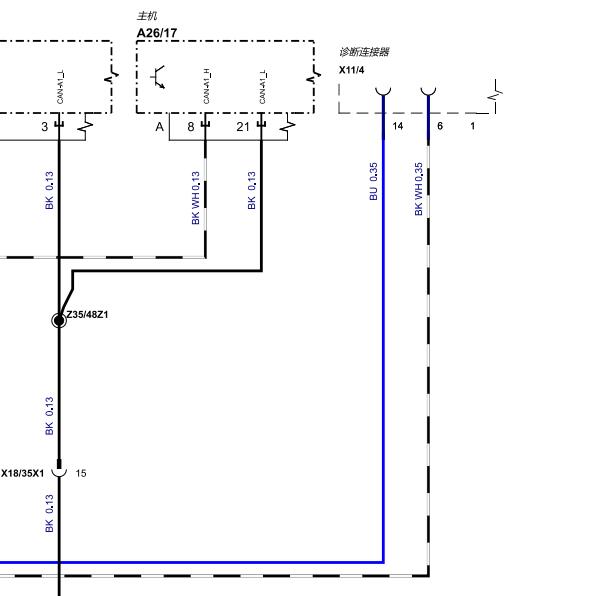 2022年奔驰C200L网络电路图