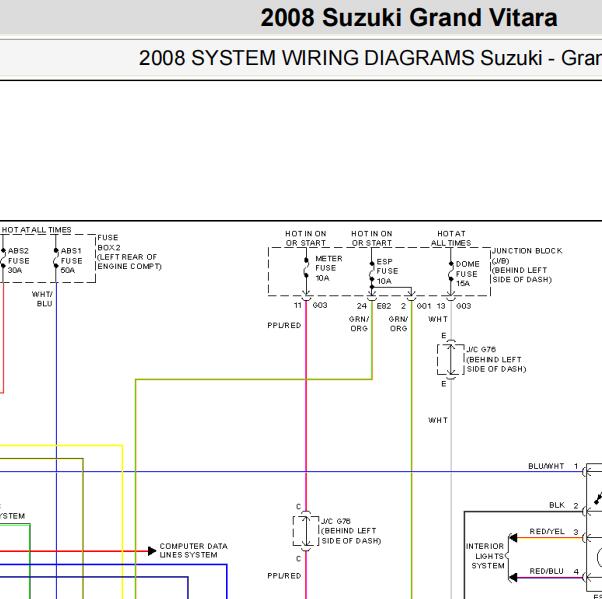 2008年铃木超级维特拉ABS电路图