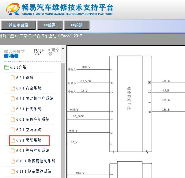 2017年长安逸动大灯电路图