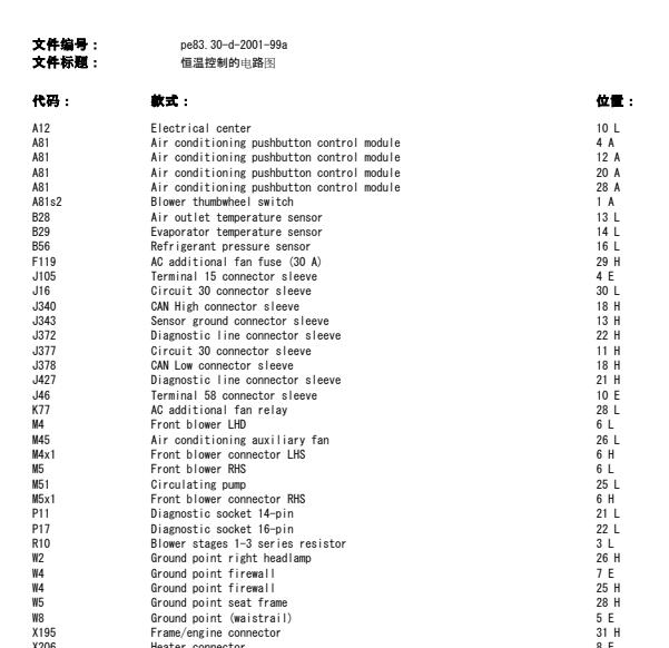 2006年奔驰斯宾特空调电路图
