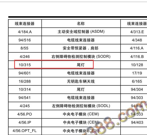 2021年吉利星越L尾灯电路图