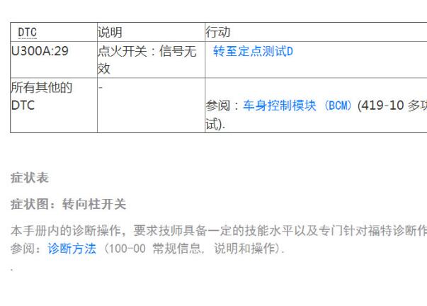 江铃福特全顺U300A故障码的诊断步骤以及B1D16故障码的含义资料