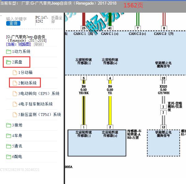2017年广汽菲克JEEP 自由侠ABS电路图