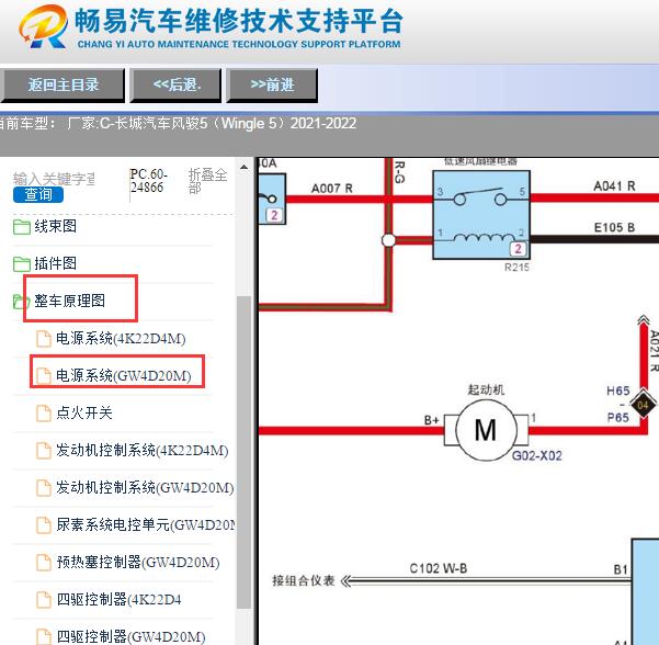 2021-2022年长城风骏5启动电路图
