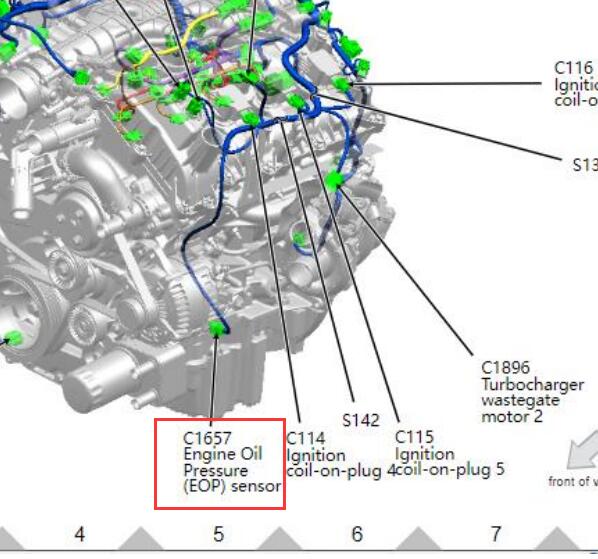 2019年福特F150 机油压力开关位置