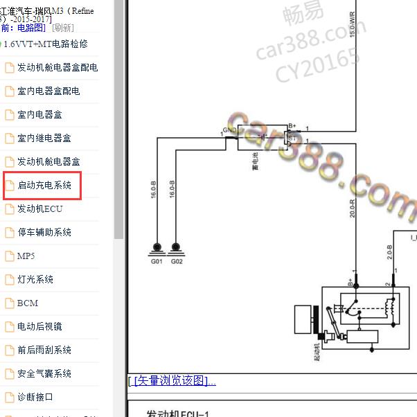 2015-2017年江淮瑞风M3启动电路图