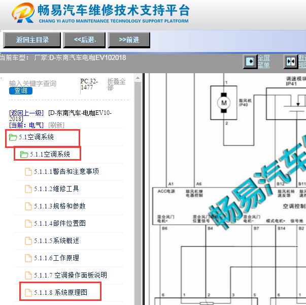 2018年东南汽车电咖EV10空调电路图
