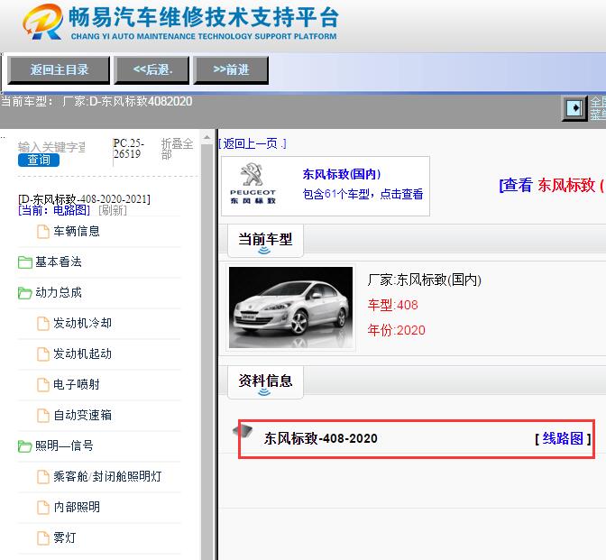 2020年标致408全车电路图资料