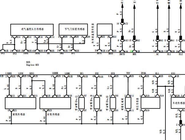 2015年比亚迪F0  BYD371QA 发动机和AMT变速箱电路图