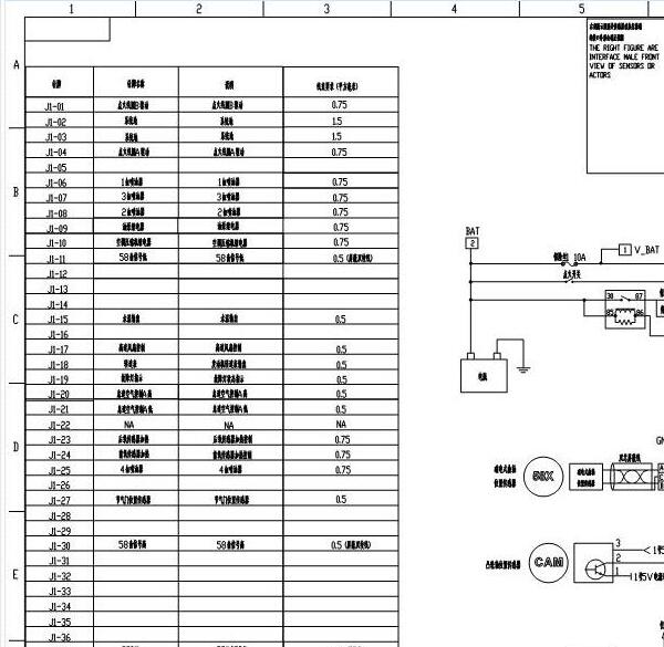2015年金杯海狮V19发动机电路图和针脚资料