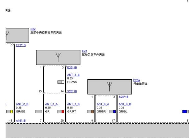 2013年宝马X3中控台天线位置和电路图