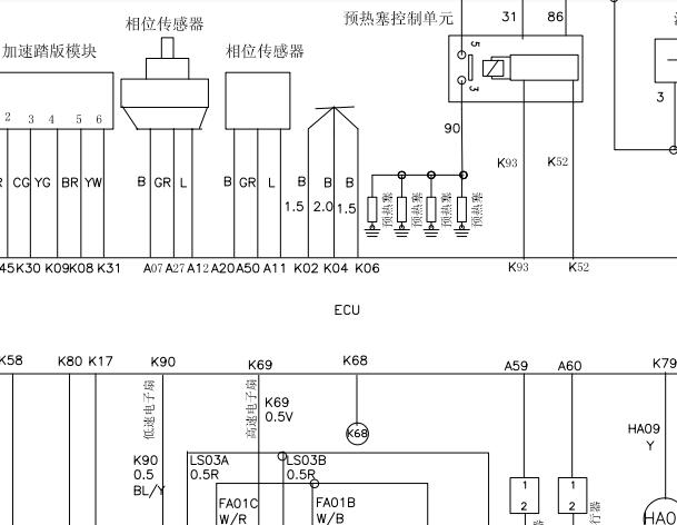 郑州日产ZD25TCR发动机电路图和针脚资料