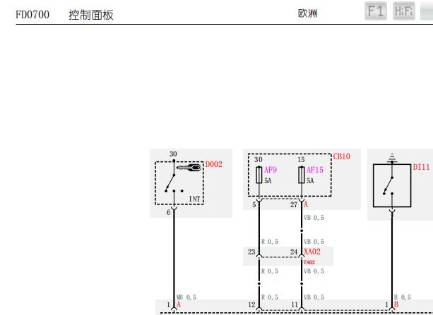 2007年法拉利F430仪表电路图