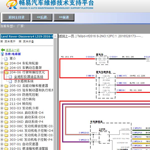 2016年路虎发现神行HDC全地形模块电路图