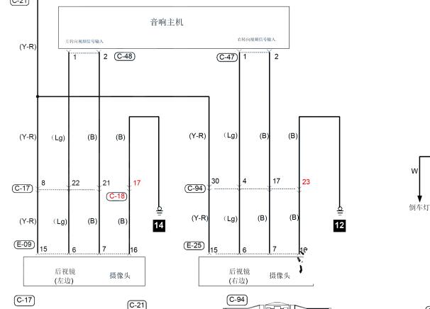 2018年东南DX7 Prime倒车影像电路图