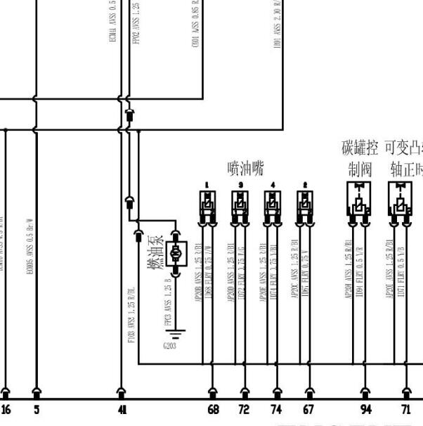 长安 JL476ZQCA1.5发动机油泵电路图