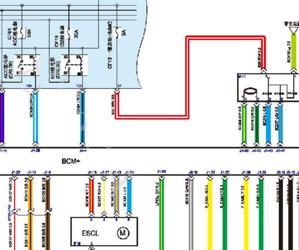 2021年野马博骏仪表车身电脑智能钥匙和网络通讯电路图
