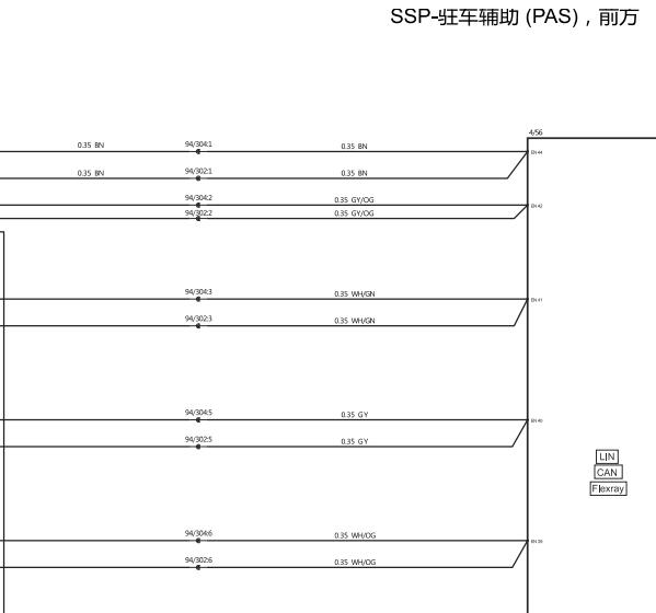 2019-2023年沃尔沃S60雷达电路图位置和保险说明