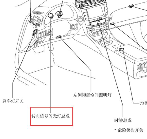 2009年雷克萨斯IS300闪光器位置