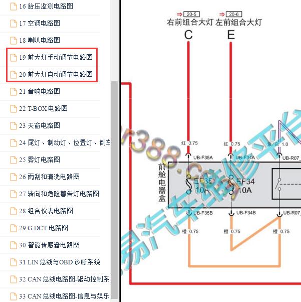 2015年广汽传祺GS4大灯电源电路图