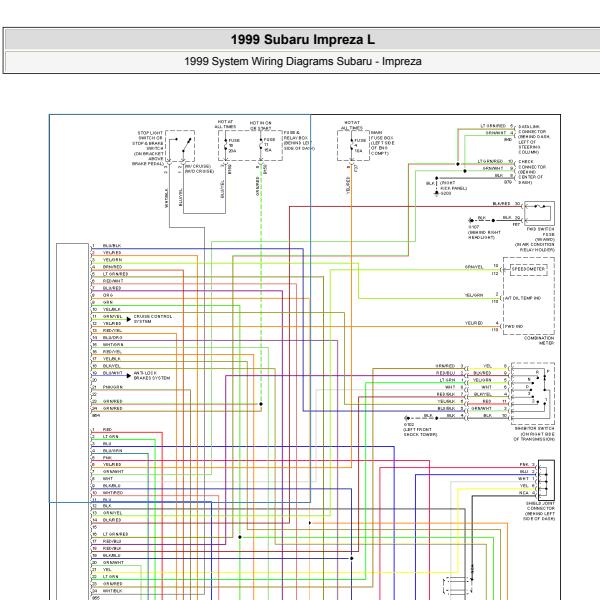 1999年斯巴鲁翼豹变速箱电路图