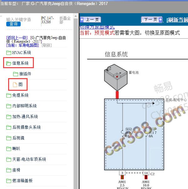 2017年广汽菲克Jeep-自由侠 仪表电路图