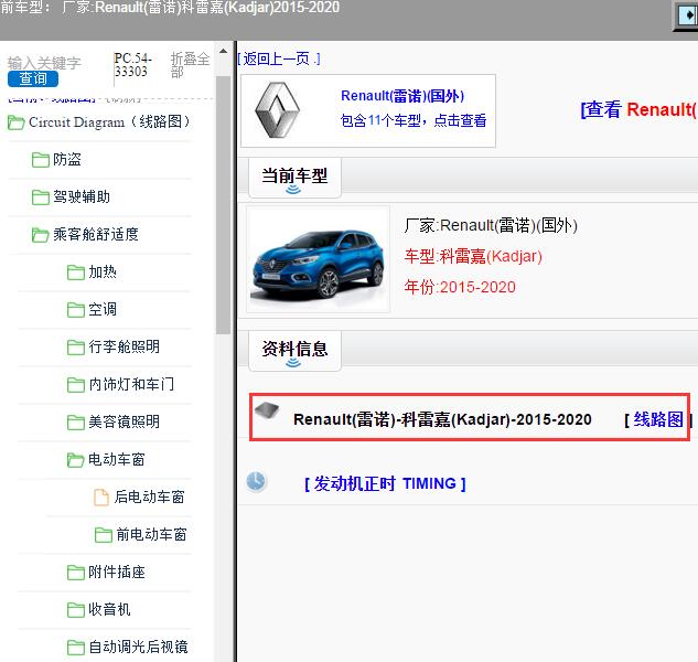 2015-2020年Renault(雷诺)-科雷嘉(Kadjar) 全车电路图