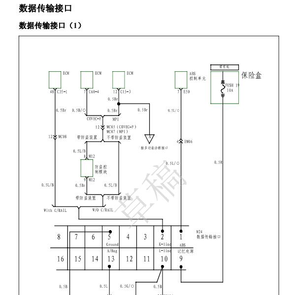 2008年江淮瑞风OBD电路图