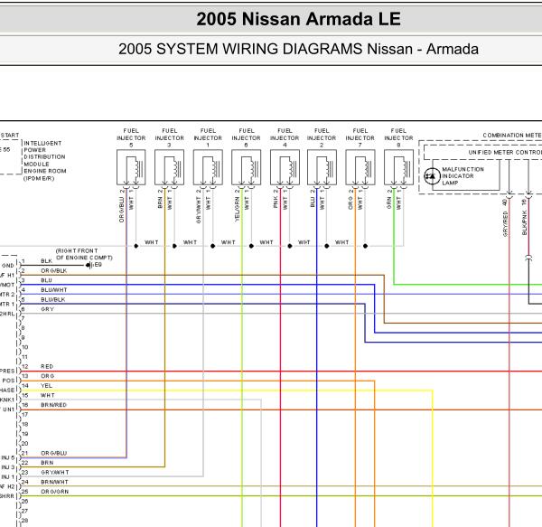 2005年日产ARMADA发动机电路图
