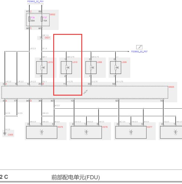 2014-2017年玛莎拉蒂吉博力M156 发动机EGR阀电路图