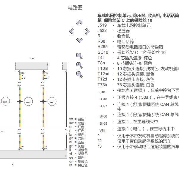 2018年大众凯路威音响电路图