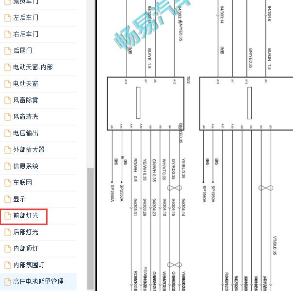 2022年吉利星越L前大灯电路图