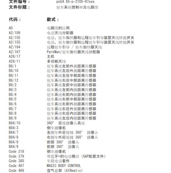 2014年奔驰S320 前雷达电路图