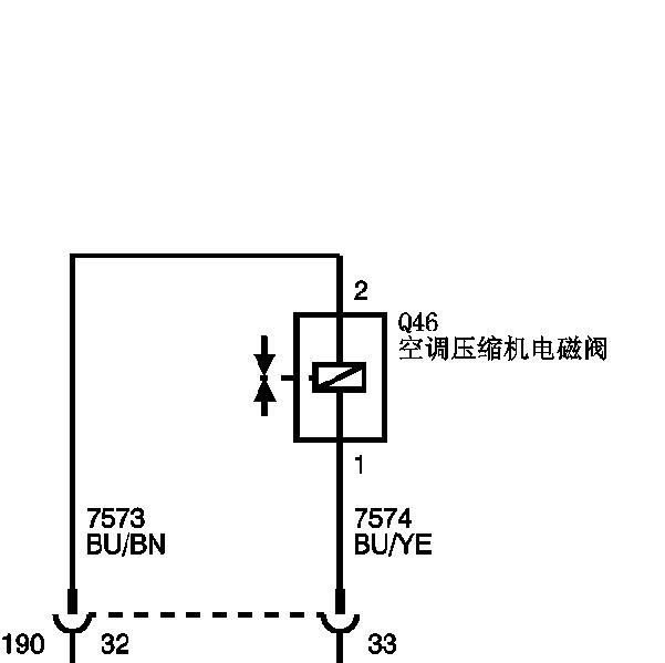 2013年别克英朗空调电磁阀电路图