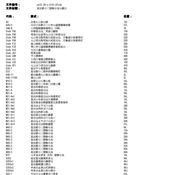 2017年奔驰威霆主驾驶车门电路图