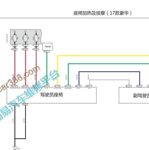 2017-2018年力帆轩朗座椅电路图
