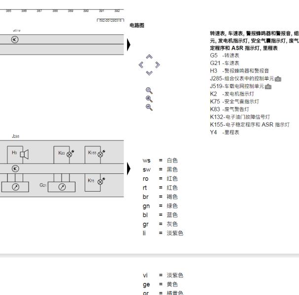 2017年大众途观警报喇叭电路图.