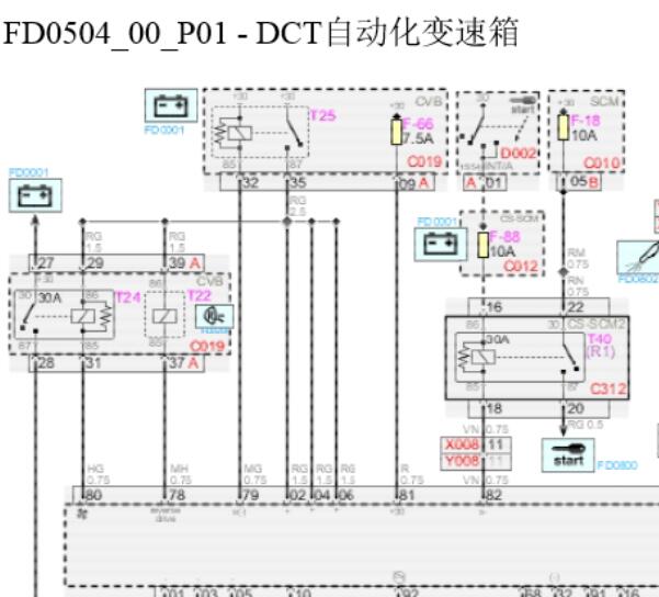 2011年法拉利458变速箱和CAN线电路图