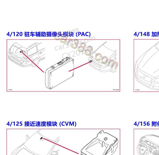 2019年沃尔沃S60L 倒车摄像模块位置.