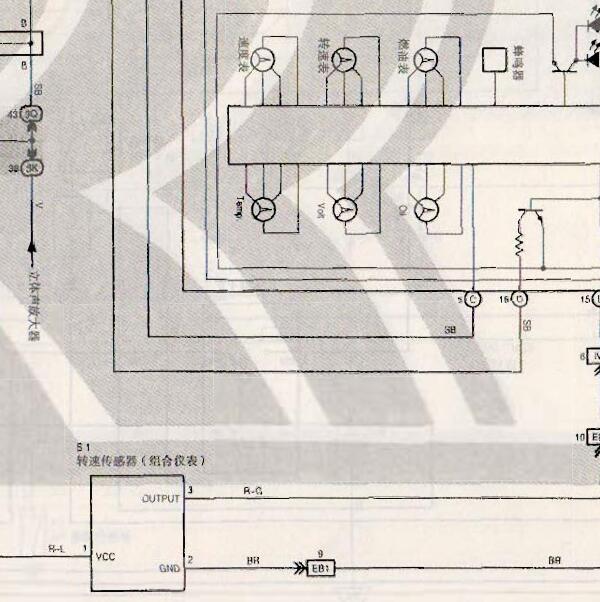 2003年丰田陆地巡洋舰里程表电路图
