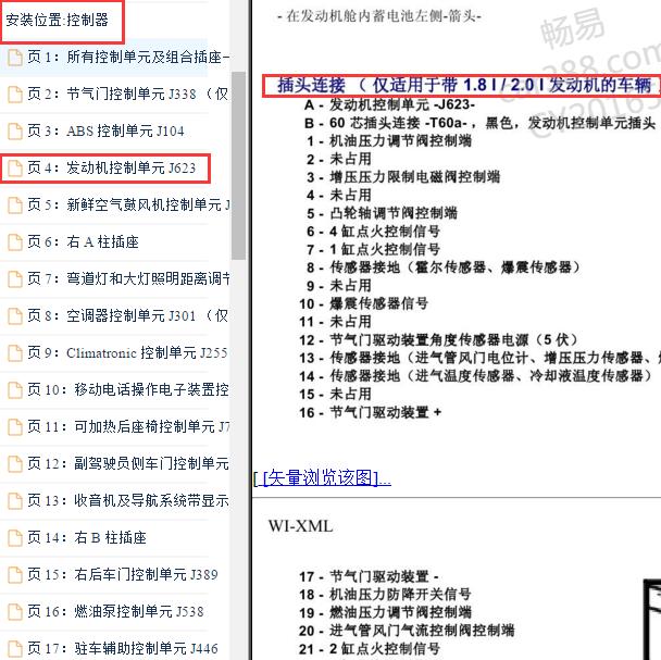 2012-2014年大众帕萨特CGM发动机针脚定义