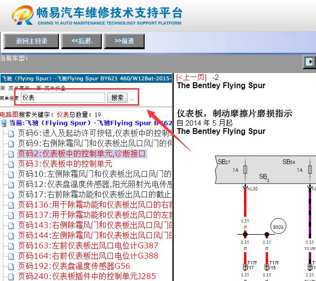 2015年宾利飞驰仪表电路图资料