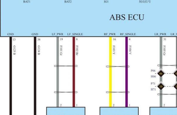 2023年长城炮38针ABS电路图资料