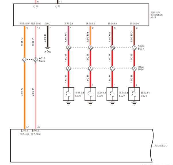 2019年福田拓路者发动机电路图