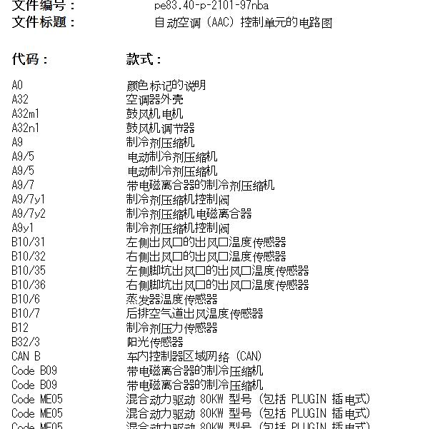 2016年奔驰GLE400空调电路图