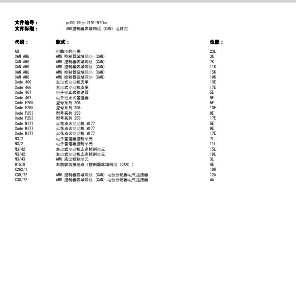 2016年奔驰C180网络通讯电路图