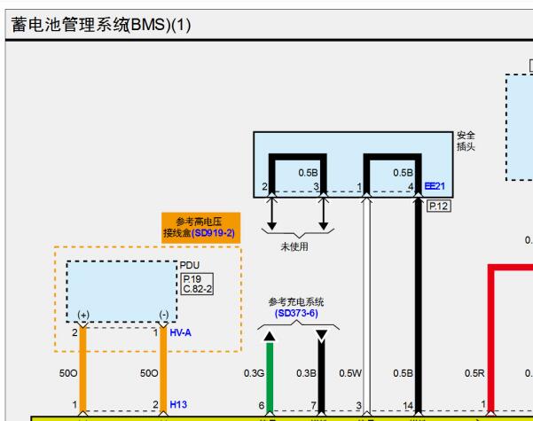 2024年起亚EV5 BMS蓄电池管理系统电路图和针脚资料