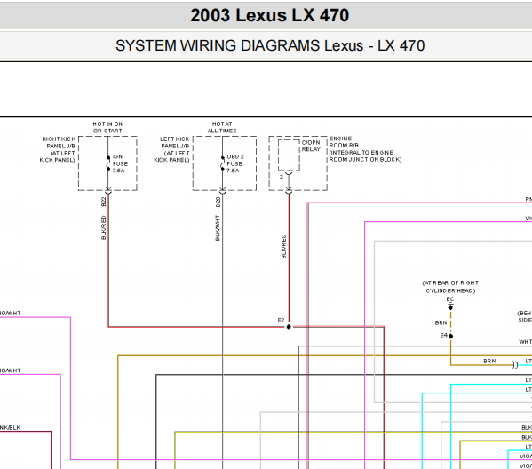 2003年雷克萨斯LX470通讯电路图